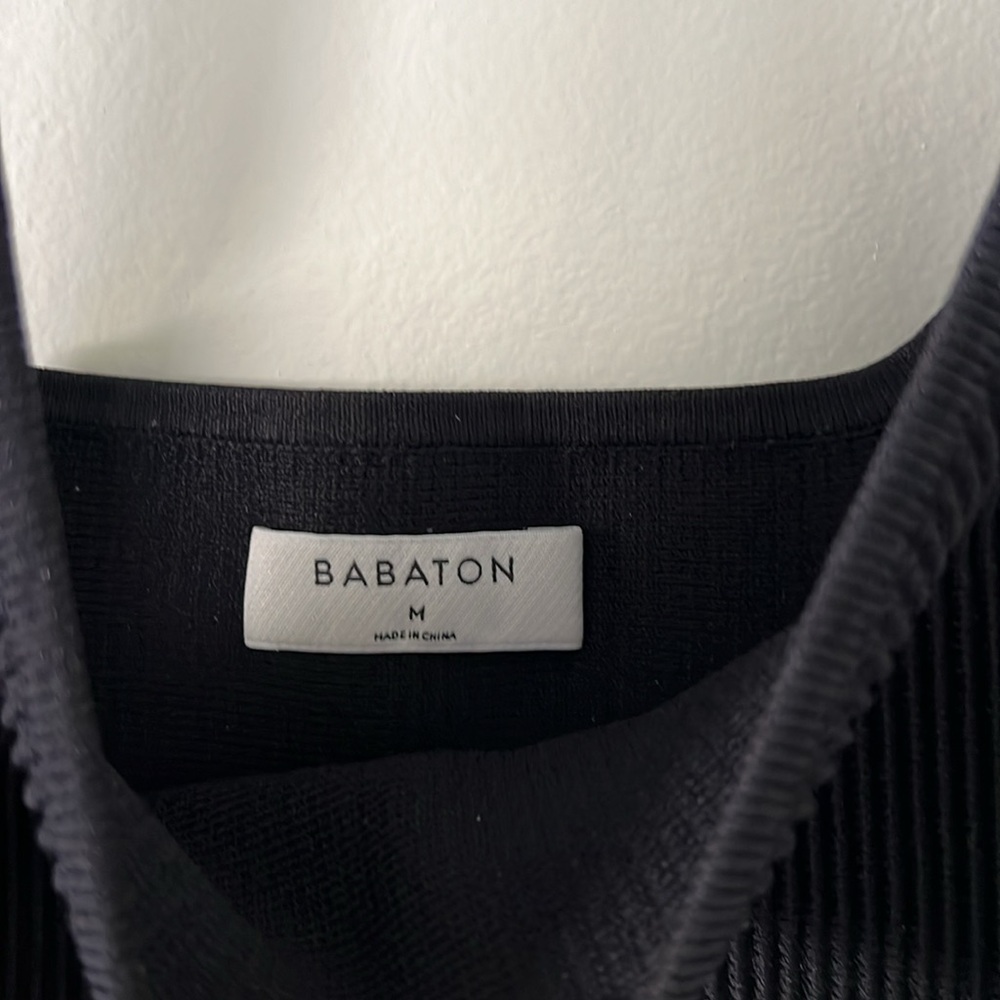 Babaton sculpted-knit tank top black Size M